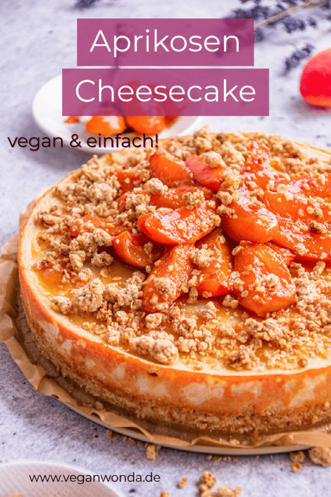 Pinterestgrafik Aprikosen Cheesecake