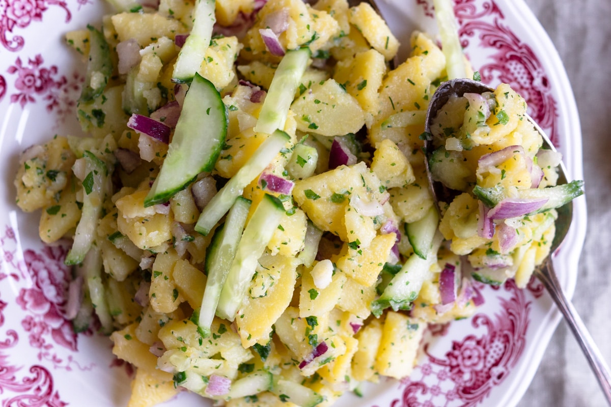 Kartoffelsalat ohne Mayonnaise | vegan & einfach