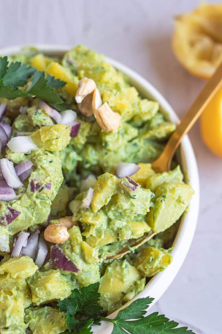 Kartoffelsalat mit Avocado | vegan &amp; einfach - Veganwonda