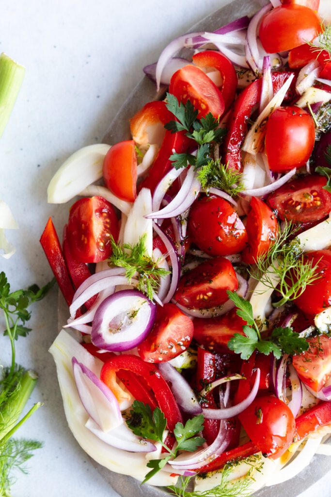 Fenchel Salat mit Tomaten