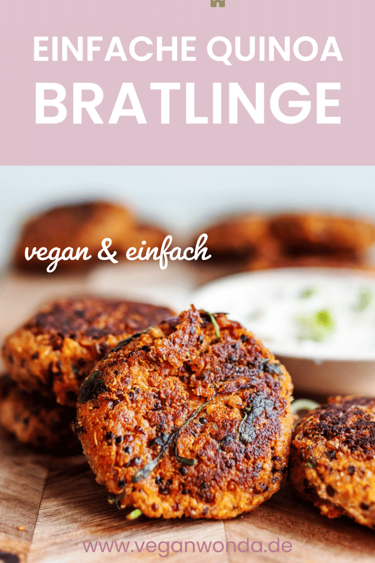Quinoa Bratlinge | vegan &amp; einfach - Veganwonda