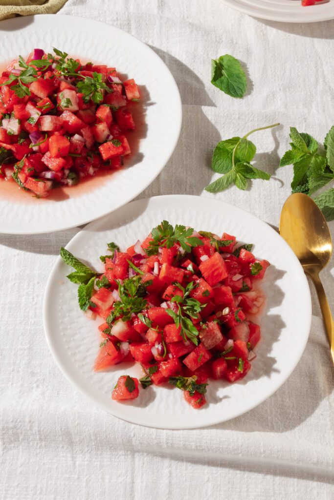 einfacher Wassermelonen Salat