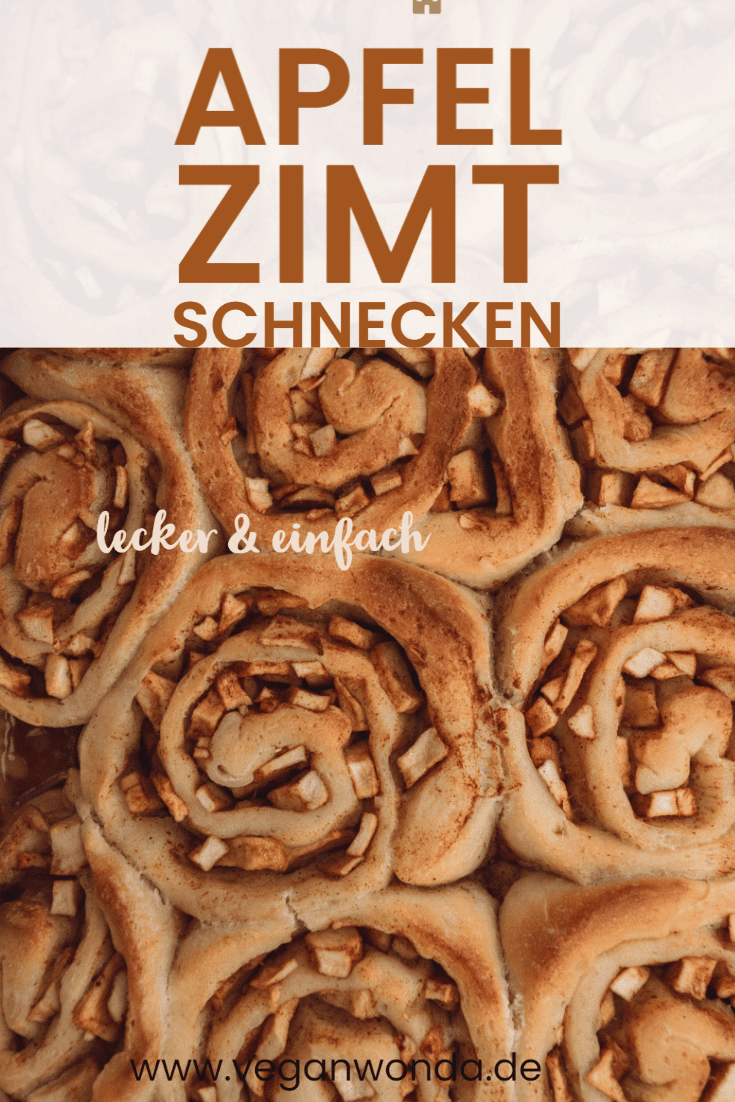 Apfel Zimt Schnecken | veganer Hefeteig - Veganwonda