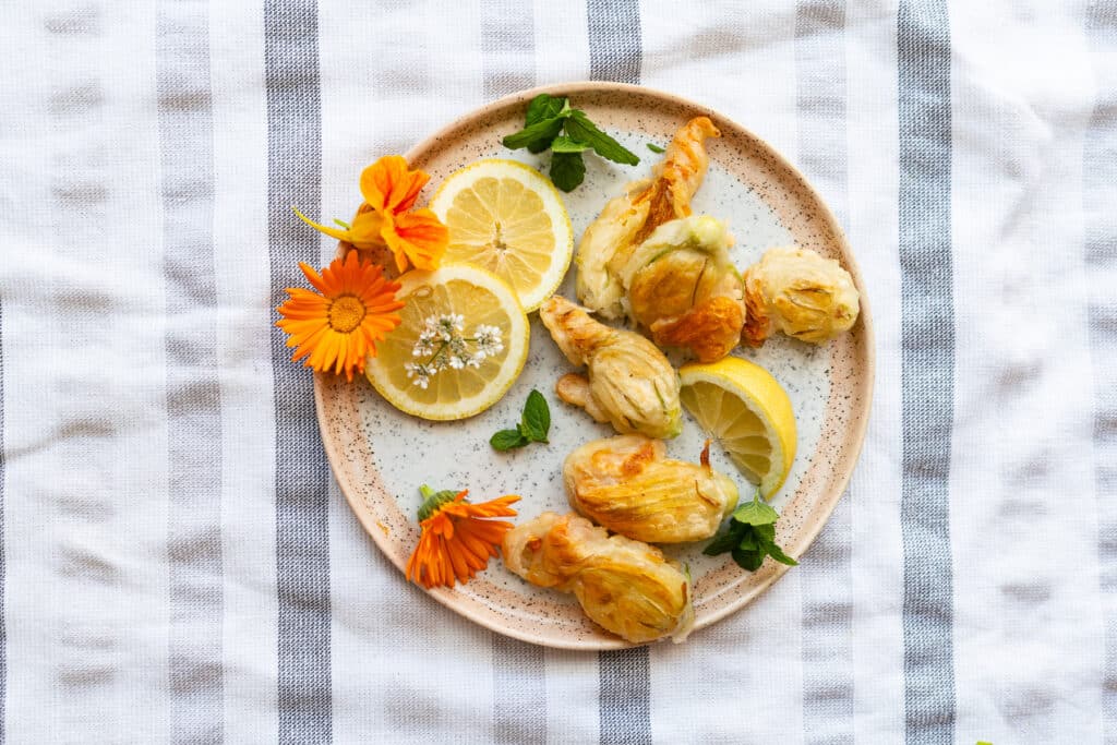 Tempura Zucchiniblüten