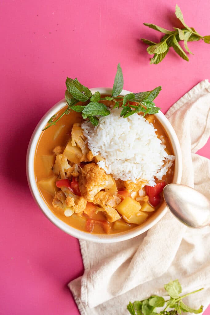 Blumenkohl Curry mit Kokosmilch