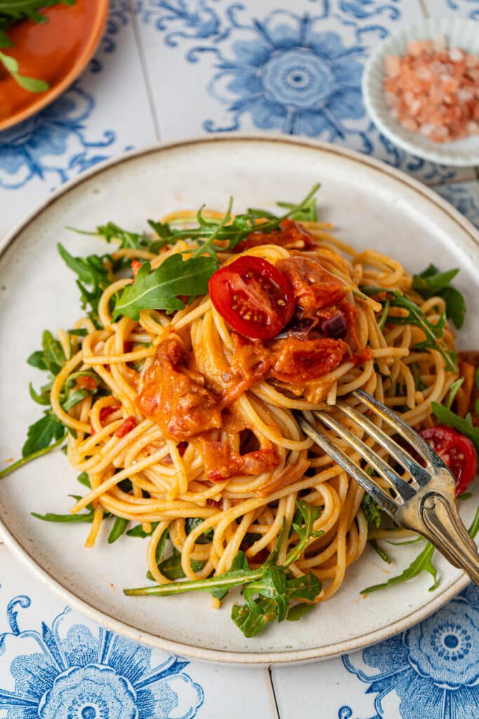 Spaghetti mit Rucola